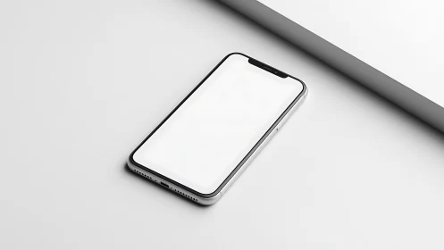Modern smartphone gleams with pristine emptiness and elegant minimalism