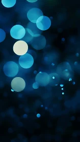 Defocused cyan bokeh circles form layered abstract light field