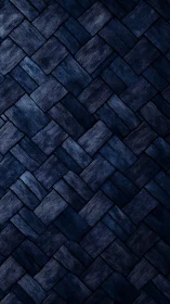 Dark indigo woven texture creates elegant braided surface.