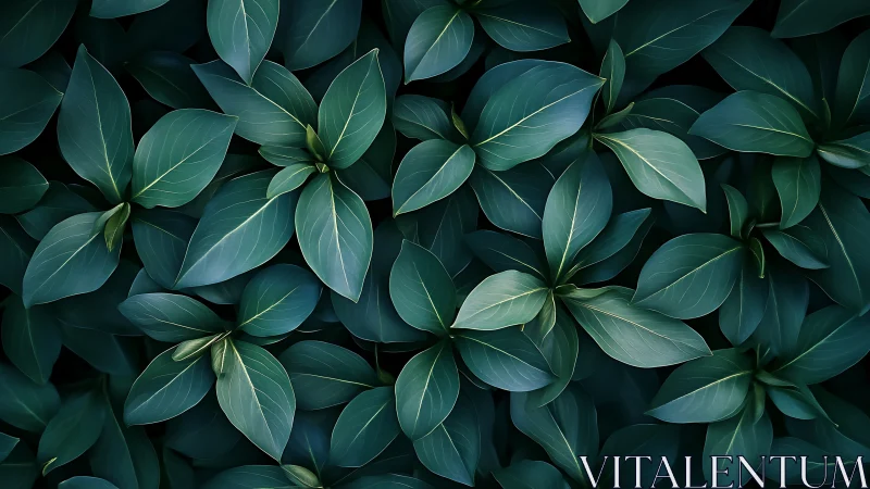 Gentle deep green leaves create a soothing, peaceful rhythm