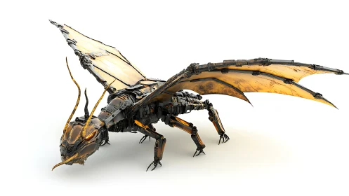 Mechanical insectoid with extended translucent composite wings