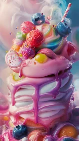 Ethereal Candy Tower Stack Composition.