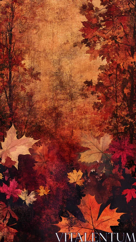 Rustling maple chorus paints the forest in ember whispers