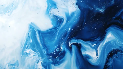 Gentle blue currents swirling through a dreamy abstract sea.