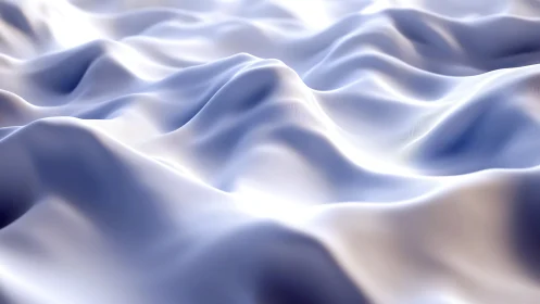 Soft metallic dunes flow in a serene abstract landscape