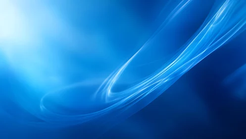 Abstract blue light waves with smooth gradient digital style.