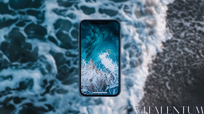 Tidal screen portal suspending the ocean in mid‑scroll.