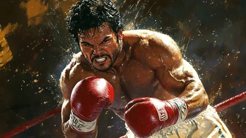 Champion's Fire: Intensity Captured in the Ring