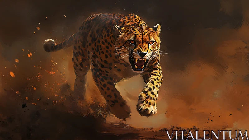 Fury Incarnate: Dust-wreathed Leopard's Primal Charge.