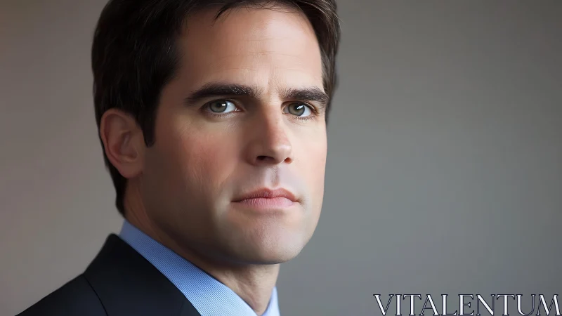 Calm-eyed professional in poised, softly lit portrait study.