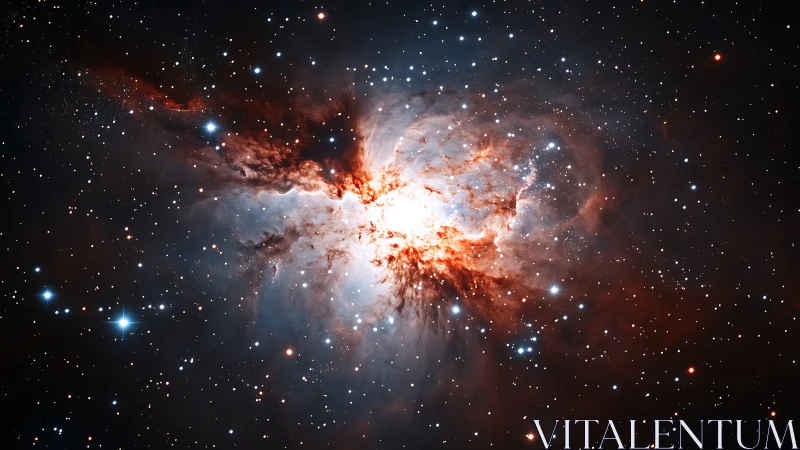 High-resolution emission nebula core with dense stellar field.