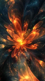 Radiant fractal bloom explodes in layered cosmic luminosity