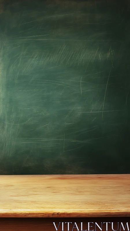 Empty classroom chalkboard invites learning and creativity