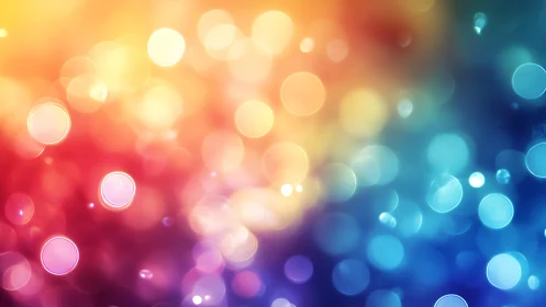 Vibrant abstract bokeh background with soft glowing circles.