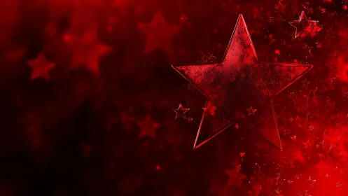 Specular red star cluster with translucent particulate halo.