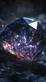 Luminous crystal gem glowing softly in a dreamy twilight.