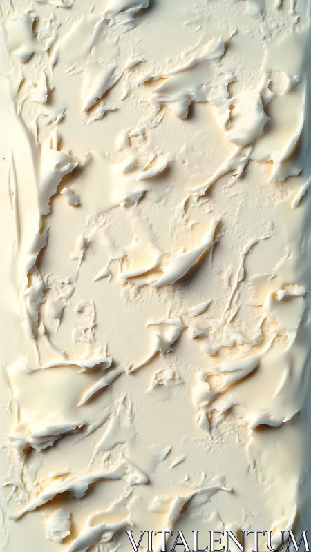 Macro texture study of creamy white spread on flat surface