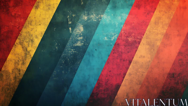 Bold Diagonal Retro Stripes on Grunge Texture Background.