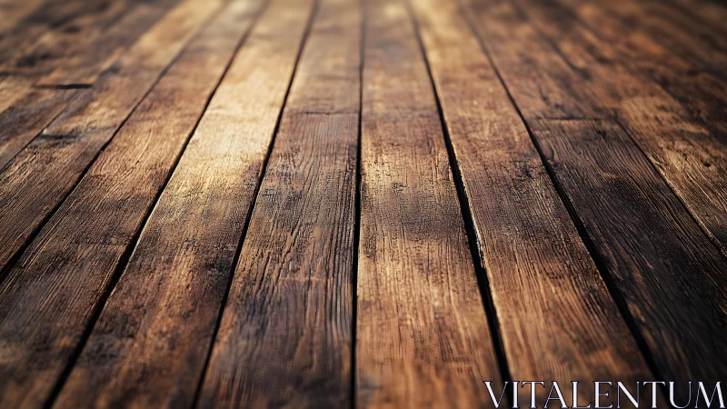 Rustic Wooden Floorboards in Warm Natural Light, Realistic Texture.