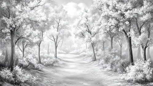 Whispered Paths Through Luminous Woodland Dreams.