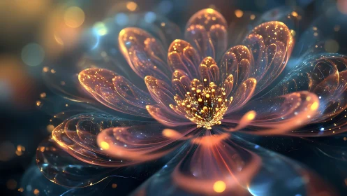Starlit petals bloom like a nebula unfolding in slow motion