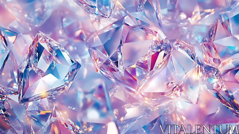 Dreamy pastel diamonds catching soft, playful light.