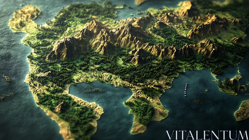 Lush fantasy continent invites exploration across sea and peaks