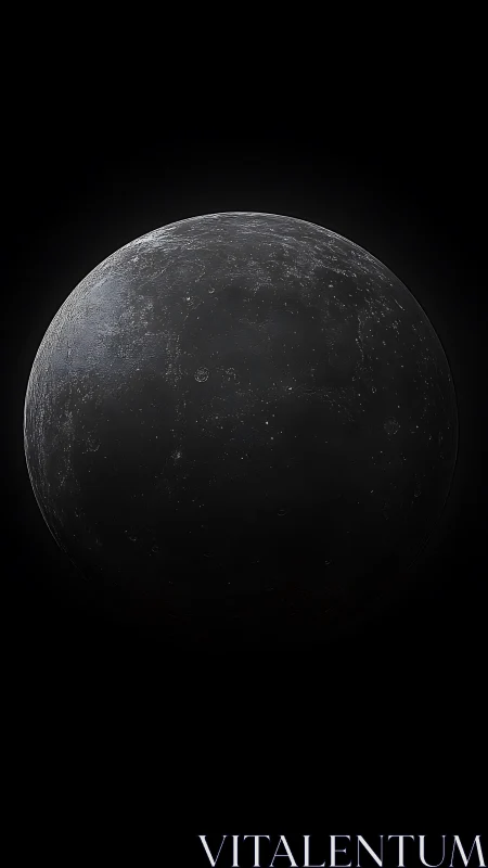 Gentle moonlit sphere drifting in a velvet-dark cosmos.