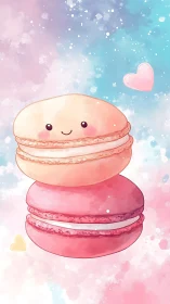 Adorable Stacked Macarons with Sweet Personality