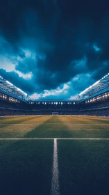 Stormlit stadium exhales calm before the roaring kickoff