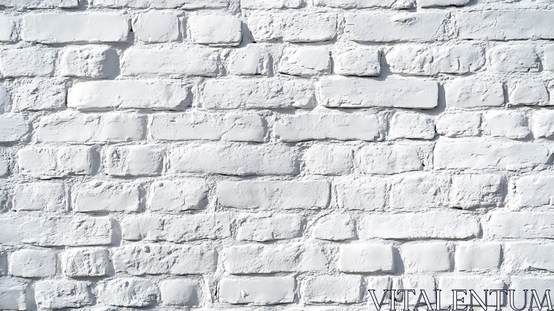 White Painted Brick Wall with Strong Sunlight Shadows