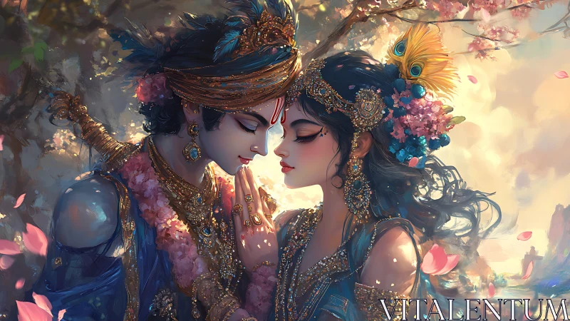 Divine Connection in Golden Light.