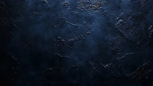 Moody dark blue textured wall adds dramatic abstract depth