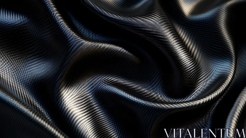 Carbon fiber satin folds with metallic specular highlights.