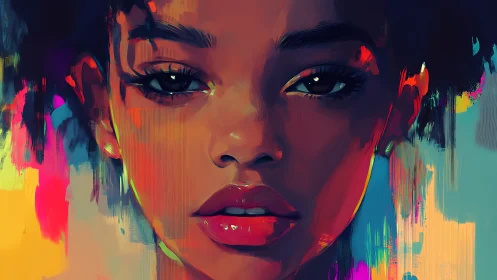 Radiant portrait glows with soulful eyes and bold color