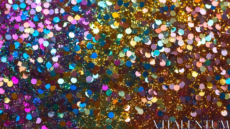 Colorful round glitter confetti background in vibrant festive style.