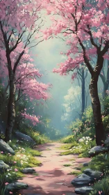 Soft spring forest path welcomes a gentle, peaceful wander