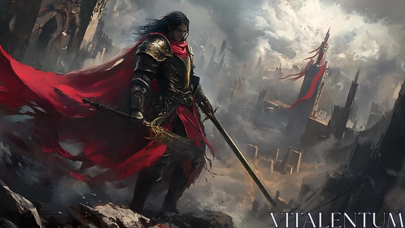 Crimson-caped warlord steadies a broken kingdom’s horizon