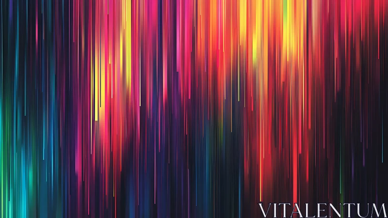 Vertical neon light streaks in saturated digital abstraction.