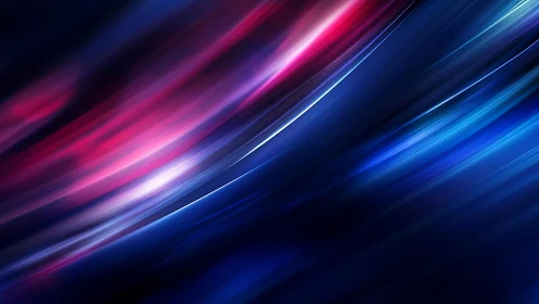 Dynamic Abstract Light Streaks in Blue and Pink Digital Art.