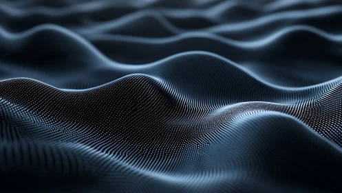 Digital wave surface rendered from luminous data points.