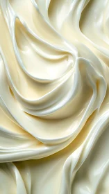 Folded cream-like surface with smooth flowing contours.