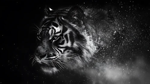 Stardust Tiger Emerging From Midnight Silence.
