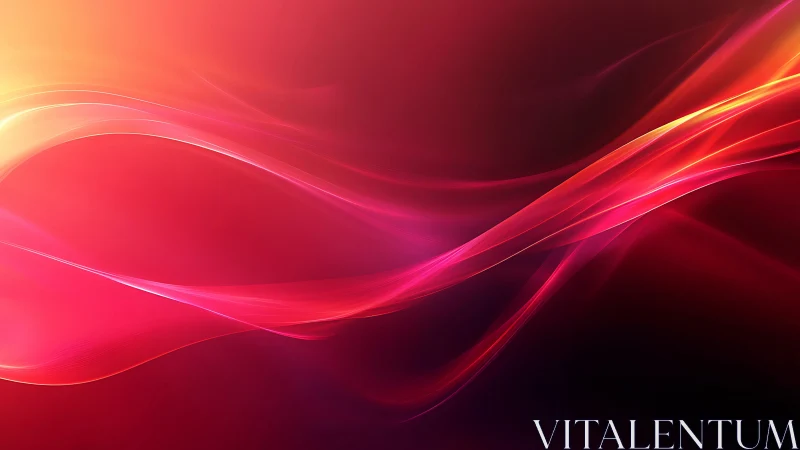 Vibrant red light waves over dark gradient background.