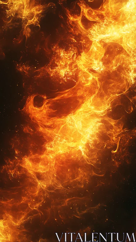 Inferno Flames Dance. Dynamic Fire Eruption.