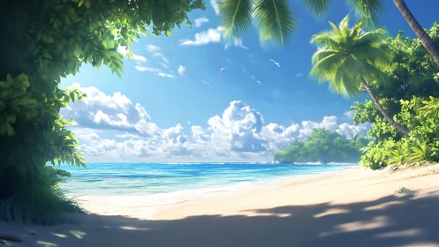 Tropical Paradise Beach With Turquoise Waters