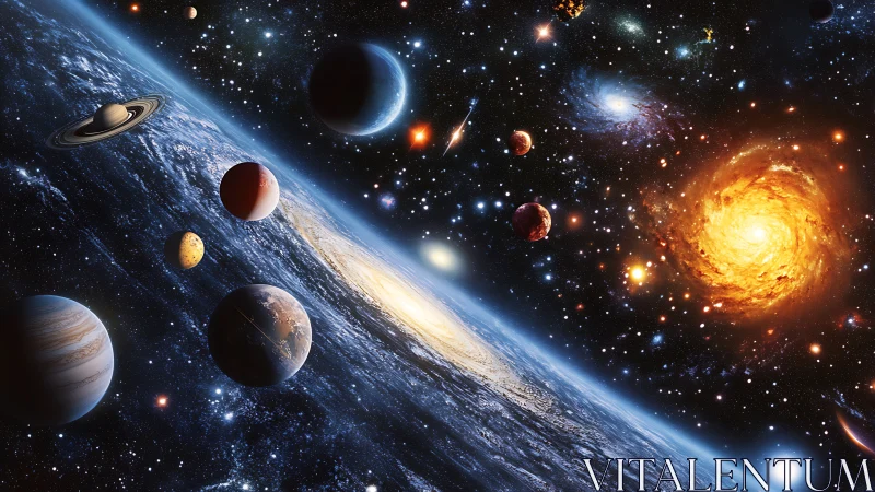 Warm galaxies and wandering planets in a cosmic dance.