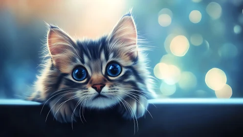 Hyperrealistic Feline Portrait with Chromatic Luminance.