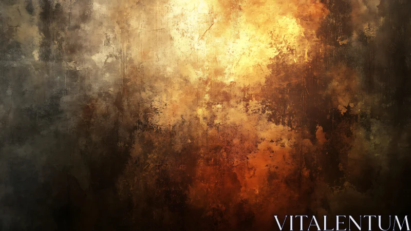 Warm Abstract Grunge Texture with Golden and Brown Hues.