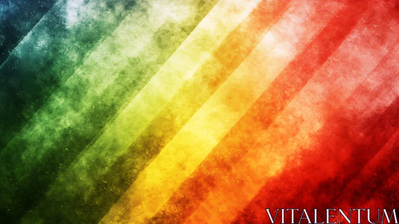 Diagonal spectrum gradient forms textured abstract color field